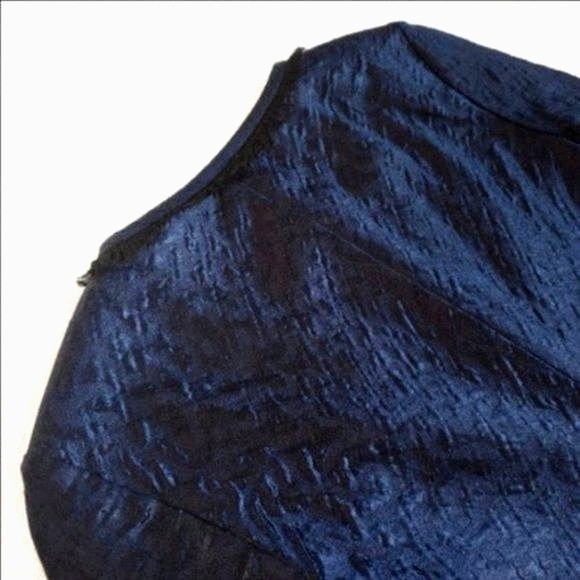 Theory Mailla Linden Matte Sheen Fringe Trim Wool Silk Long Sleeve Dress - Picture 6 of 11